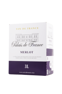 Bag in Box Merlot,suché,  Palais de France, 3,07 kg,12,5%, 3 l