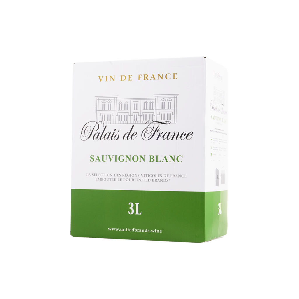 Bag in Box Sauvignon Blanc, suché, Palais De France, 3 l